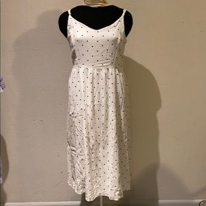 Black polka dotted dress